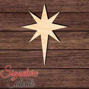 Bethlehem Star 001 Shape Cutout in Wood, Acrylic or Acrylic Mirror - Signature Cutouts