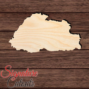 Bhutan Shape Cutout in Wood, Acrylic or Acrylic Mirror - Signature Cutouts