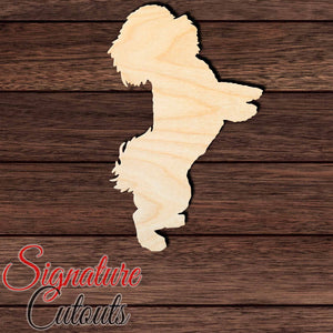 Bichon Frise Shape Cutout in Wood, Acrylic or Acrylic Mirror - Signature Cutouts