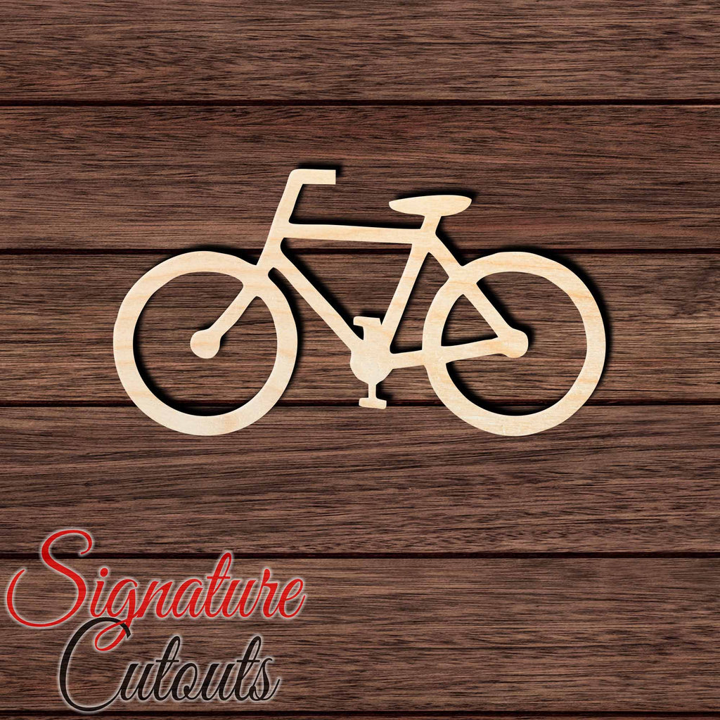 Bicycle 001 Shape Cutout in Wood, Acrylic or Acrylic Mirror - Signature Cutouts