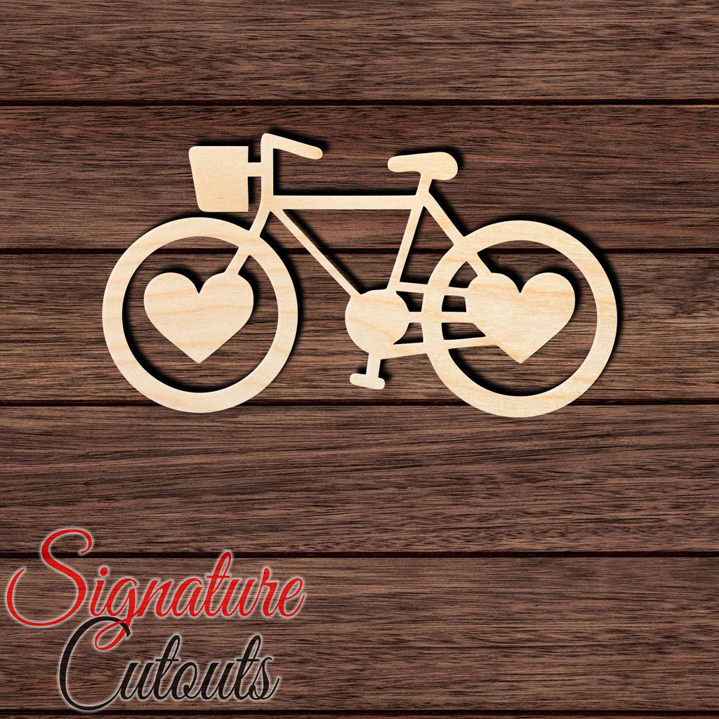 Bicycle 003 Shape Cutout in Wood, Acrylic or Acrylic Mirror - Signature Cutouts