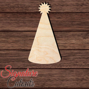 Birthday Hat 001 Shape Cutout in Wood, Acrylic or Acrylic Mirror - Signature Cutouts