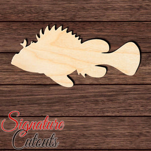 Black Scorpion Fish Shape Cutout in Wood, Acrylic or Acrylic Mirror - Signature Cutouts