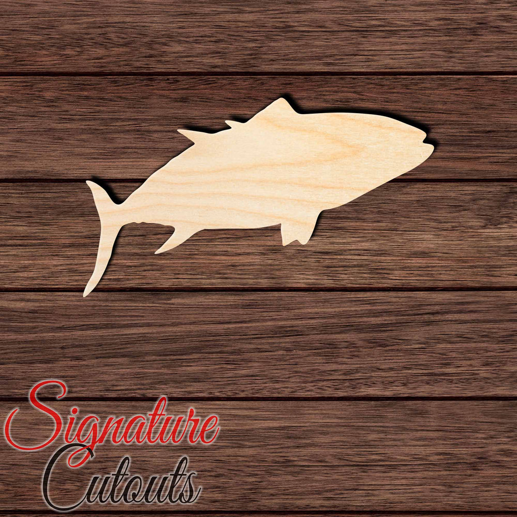 Blue Fin Tuna Fish Shape Cutout in Wood, Acrylic or Acrylic Mirror - Signature Cutouts