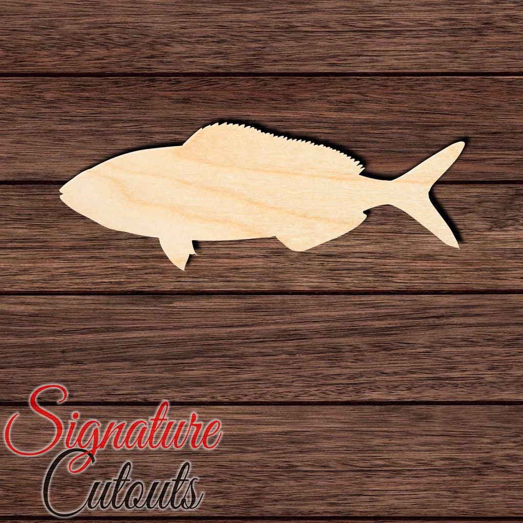 Bogue Fish Shape Cutout in Wood, Acrylic or Acrylic Mirror - Signature Cutouts