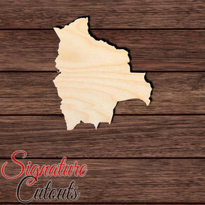Bolivia Shape Cutout in Wood, Acrylic or Acrylic Mirror - Signature Cutouts