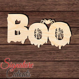 BOO Text Shape Cutout in Wood