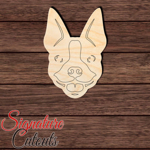Boston Terrier Head 001 - Paint by Line Shape Cutout in Wood, Acrylic or Acrylic Mirror - Signature Cutouts