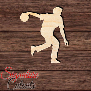 Bowling Man 001 Shape Cutout in Wood, Acrylic or Acrylic Mirror - Signature Cutouts