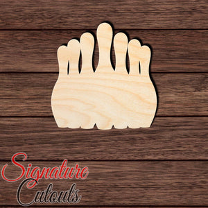 Bowling Pins 002 Shape Cutout in Wood, Acrylic or Acrylic Mirror - Signature Cutouts
