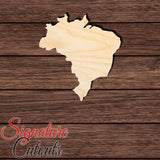 Brazil Shape Cutout in Wood, Acrylic or Acrylic Mirror - Signature Cutouts