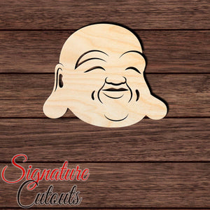 Buddha Head Shape Cutout in Wood, Acrylic or Acrylic Mirror - Signature Cutouts