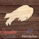 Buffalo Bills 001 Shape Cutout in Wood Craft Shapes & Bases Signature Cutouts 