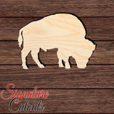 Buffalo Bison 003 Shape Cutout in Wood, Acrylic or Acrylic Mirror - Signature Cutouts