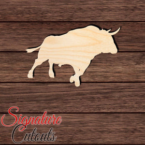 Bull 002 Shape Cutout in Wood, Acrylic or Acrylic Mirror - Signature Cutouts