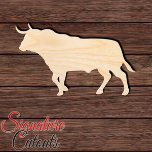 Bull 003 Shape Cutout in Wood, Acrylic or Acrylic Mirror - Signature Cutouts