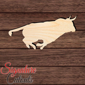 Bull 004 Shape Cutout in Wood, Acrylic or Acrylic Mirror - Signature Cutouts