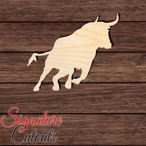 Bull 005 Shape Cutout in Wood, Acrylic or Acrylic Mirror - Signature Cutouts