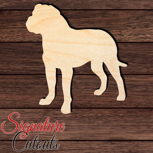 Bullmastif Shape Cutout in Wood, Acrylic or Acrylic Mirror - Signature Cutouts