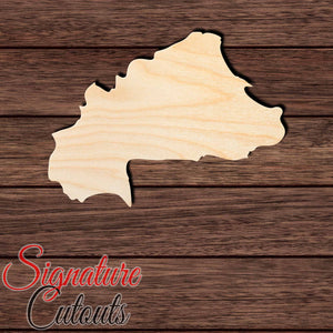 Burkina Faso Shape Cutout in Wood, Acrylic or Acrylic Mirror - Signature Cutouts