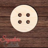 Button 001 Shape Cutout in Wood