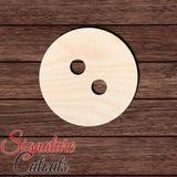 Button 002 Shape Cutout in Wood, Acrylic or Acrylic Mirror - Signature Cutouts