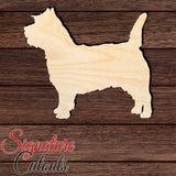 Cairn Terrier Shape Cutout in Wood, Acrylic or Acrylic Mirror - Signature Cutouts