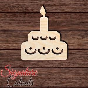 Cake 002 Shape Cutout in Wood, Acrylic or Acrylic Mirror - Signature Cutouts