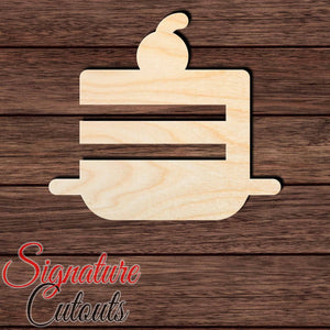 Cake 003 Shape Cutout in Wood, Acrylic or Acrylic Mirror - Signature Cutouts
