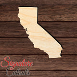 California State Shape Cutout in Wood