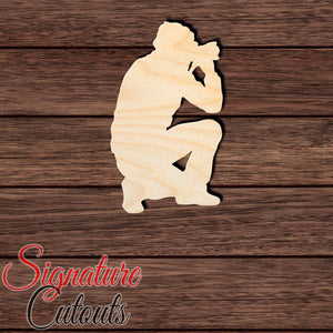 Camera Man 001 Shape Cutout in Wood, Acrylic or Acrylic Mirror - Signature Cutouts