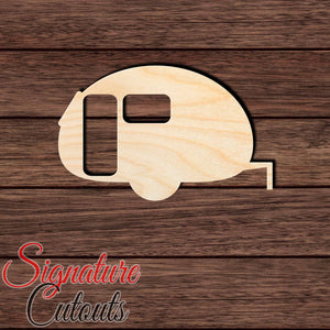 Camper 001 Shape Cutout in Wood, Acrylic or Acrylic Mirror - Signature Cutouts