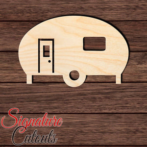 Camper Trailer 001 Shape Cutout in Wood, Acrylic or Acrylic Mirror - Signature Cutouts