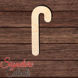 Candy Cane 002 Shape Cutout in Wood, Acrylic or Acrylic Mirror Craft Shapes & Bases Signature Cutouts 