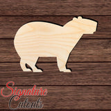 Capybara 001 Shape Cutout in Wood