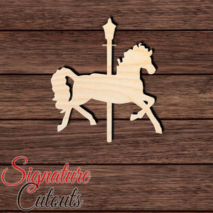 Carousel Horse 001 Shape Cutout in Wood, Acrylic or Acrylic Mirror - Signature Cutouts