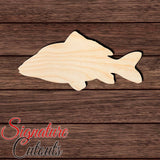 Carp Fish Shape Cutout in Wood, Acrylic or Acrylic Mirror - Signature Cutouts