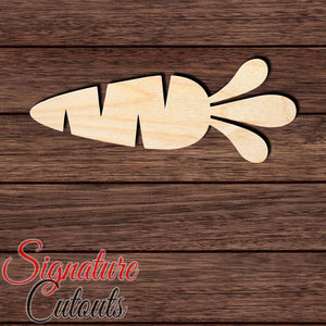 Carrot 002 Shape Cutout in Wood, Acrylic or Acrylic Mirror - Signature Cutouts