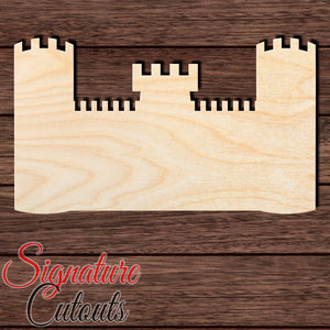 Castle 006 Shape Cutout in Wood, Acrylic or Acrylic Mirror - Signature Cutouts