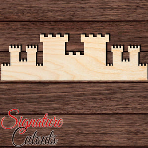 Castle 007 Shape Cutout in Wood, Acrylic or Acrylic Mirror - Signature Cutouts