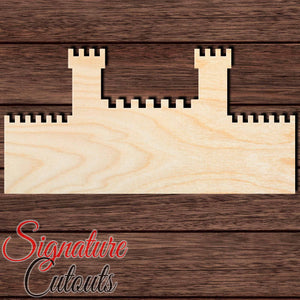 Castle 008 Shape Cutout in Wood, Acrylic or Acrylic Mirror - Signature Cutouts