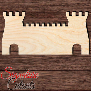 Castle 010 Shape Cutout in Wood, Acrylic or Acrylic Mirror - Signature Cutouts