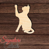 Cat 002 Shape Cutout in Wood, Acrylic or Acrylic Mirror - Signature Cutouts
