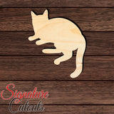 Cat 004 Shape Cutout in Wood, Acrylic or Acrylic Mirror - Signature Cutouts