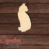 Cat 006 Shape Cutout in Wood, Acrylic or Acrylic Mirror - Signature Cutouts