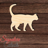 Cat 008 Shape Cutout in Wood, Acrylic or Acrylic Mirror - Signature Cutouts