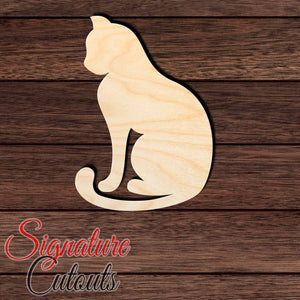 Cat 009 Shape Cutout in Wood, Acrylic or Acrylic Mirror - Signature Cutouts