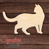 Cat 010 Shape Cutout in Wood, Acrylic or Acrylic Mirror - Signature Cutouts
