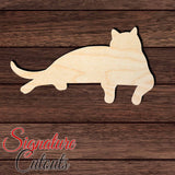 Cat 012 Shape Cutout in Wood, Acrylic or Acrylic Mirror - Signature Cutouts