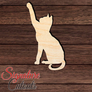Cat 015 Shape Cutout in Wood, Acrylic or Acrylic Mirror - Signature Cutouts